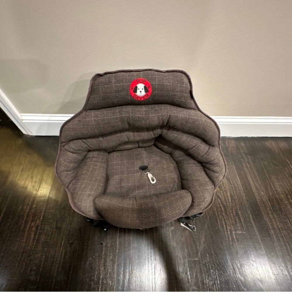 Pup saver- olive and brown plaid